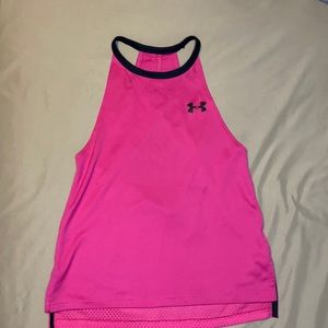 Girls Under Armour high neck racer back tank